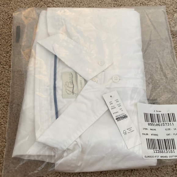 J Crew Classic-fit washed cotton poplin shirt AW245 - Picture 5 of 5